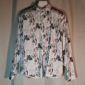 Nick(it) Men's Bulldog Collared Button Down Shirt